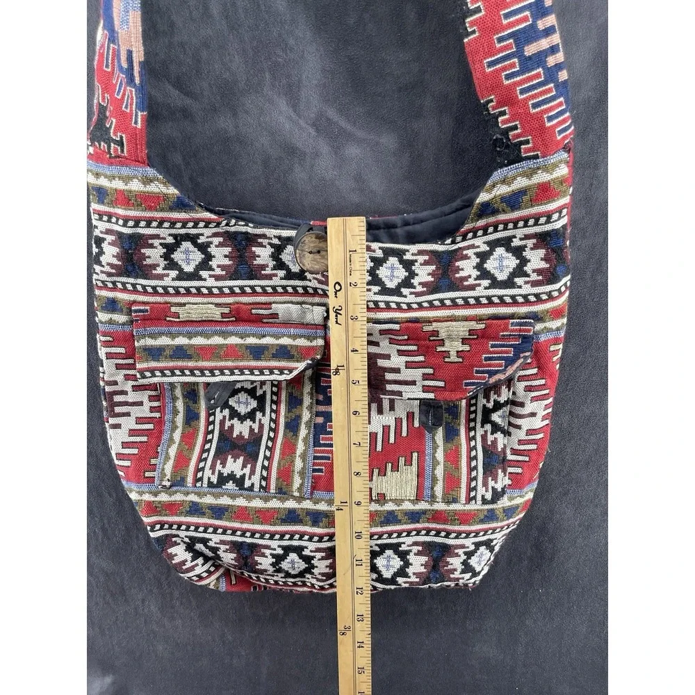 Tribe Azure Boho Tapestry Crossbody Shoulder Bag Southwestern Festival Purse
